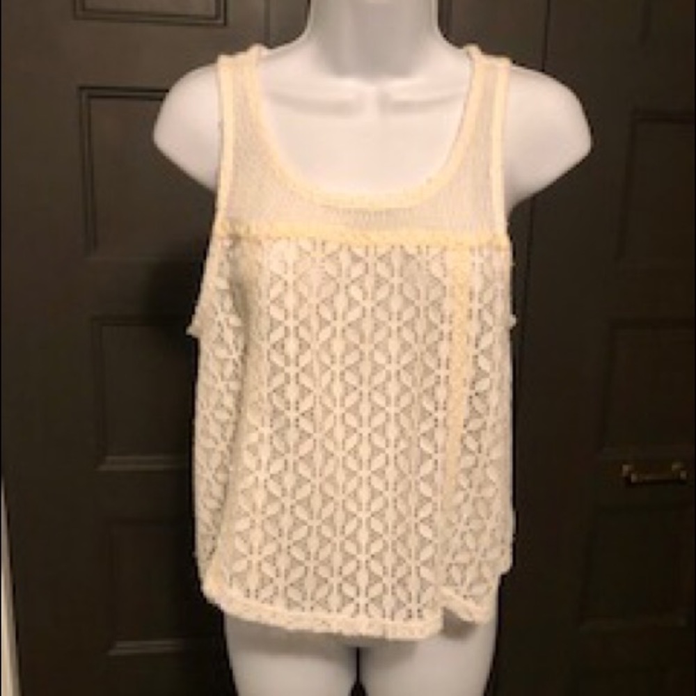 Free the people lace tank cropped swing tank size large